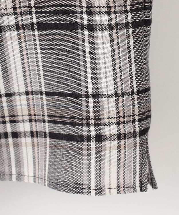 J.PRESS LADIES L シアーストライプ&チェック カットソー ライトグレー系3