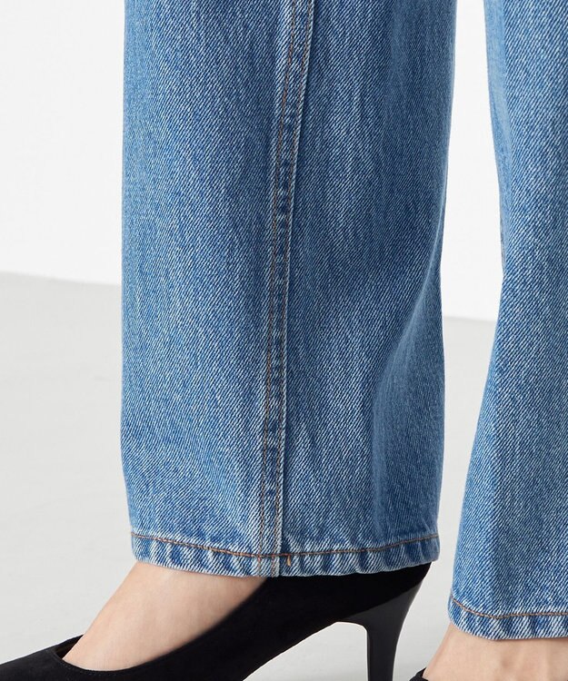 NAVE 【Nave　洗える】デニム センタープレスパンツ スカイブルー系