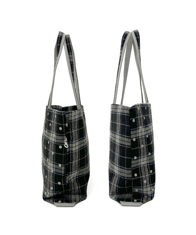 ROOTOTE 1337【フェルト生地】LT.ミディアム.ドットチェック-A 01：ブラック