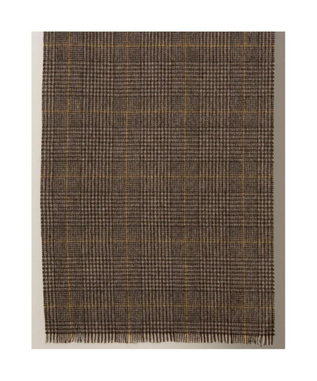 UNBILLION カシュネ cache nez / カシミヤグレンチェック切房マフラー ベージュ