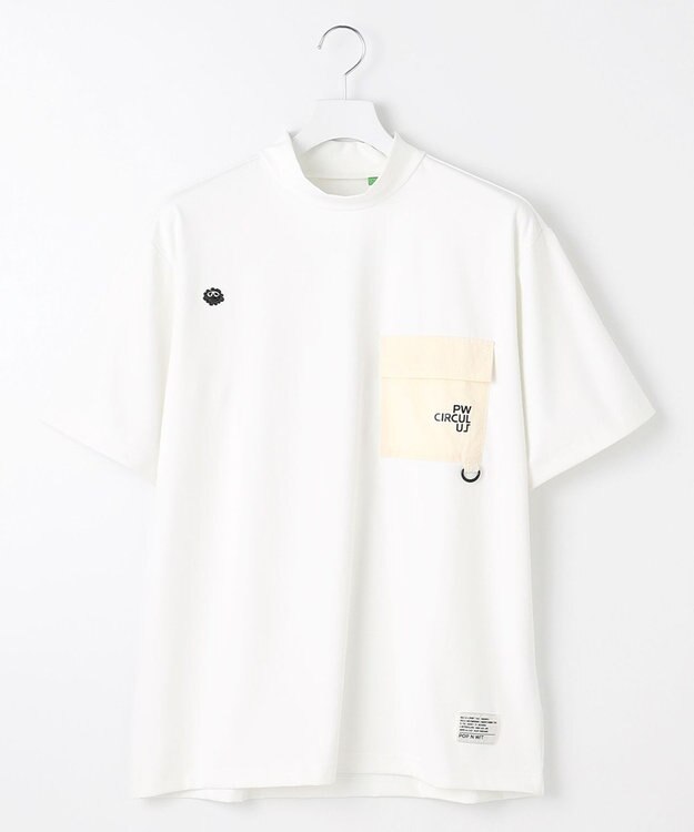 PW CIRCULUS 【UV遮蔽率99.5%  UVカット/速乾/ストレッチ】【GOLF OUT掲載】【MEN】ポケットモックT  ゴルフ ホワイト系