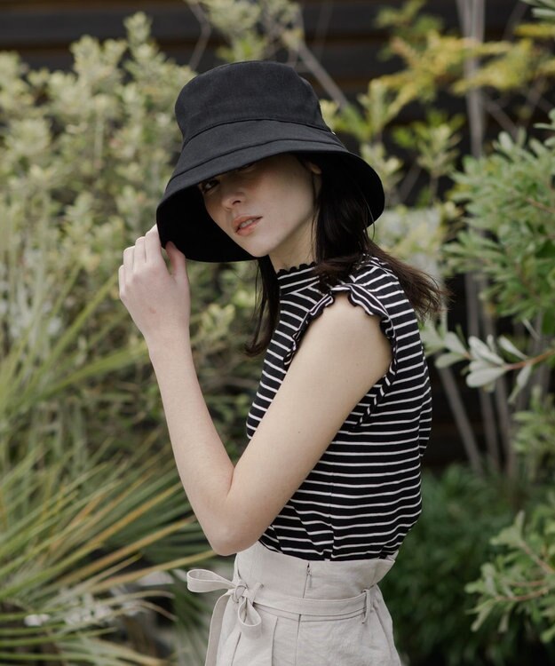 MOONBAT 【一級遮光/UVカット】UVラフィネハット（つばの広さノーマル）速乾/接触冷感/手洗いOK/サイズ調整可能/抗菌防臭加工 ブラック