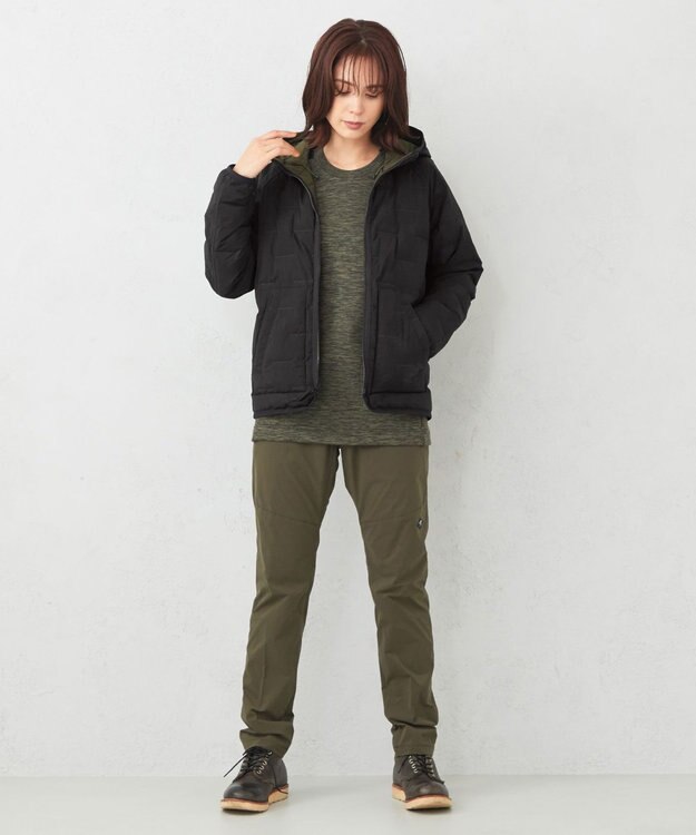 JOSEPH ABBOUD MOUNTAIN 【UNISEX】ランダムスラブリップTシャツ カーキ系