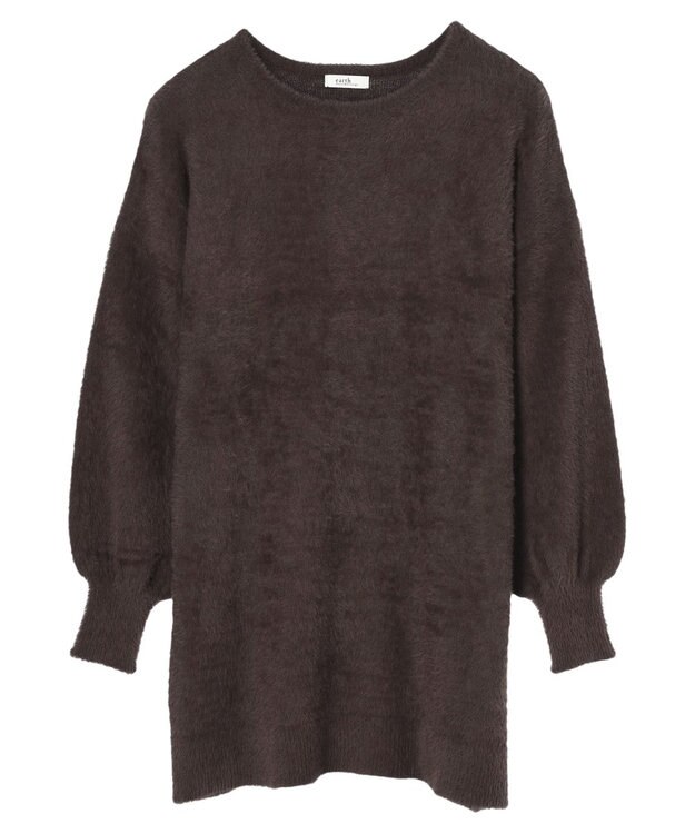 earth music&ecology ミニシャギーチュニック Brown