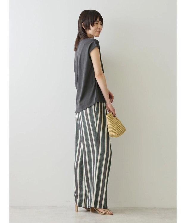 AMERICAN HOLIC 接触冷感フレンチスリーブカットプルオーバー Charcoal Gray