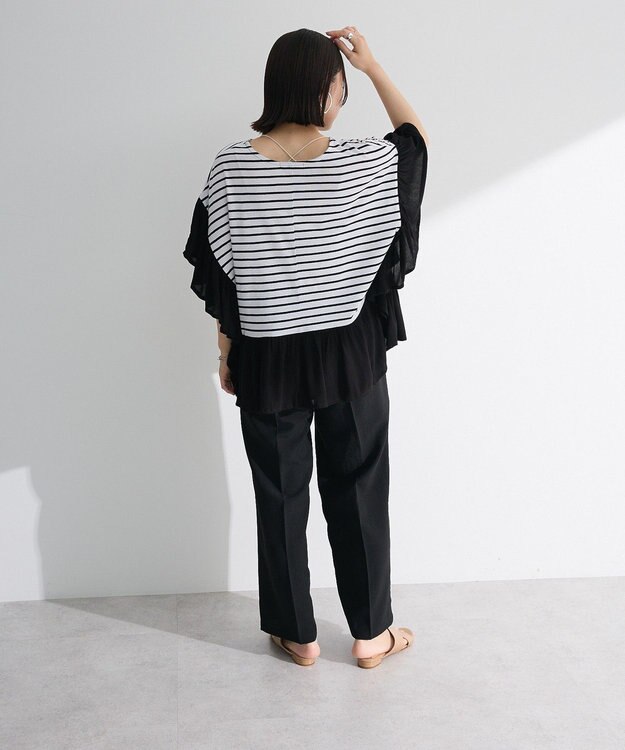 Green Parks 袖フレアドッキングカットプルオーバー Border