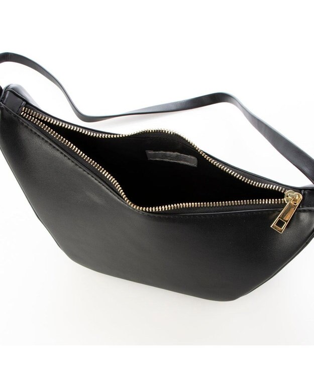 UNBILLION カシュカシュ cachecache / アシンメトリー舟型ショルダーバッグ ブラック