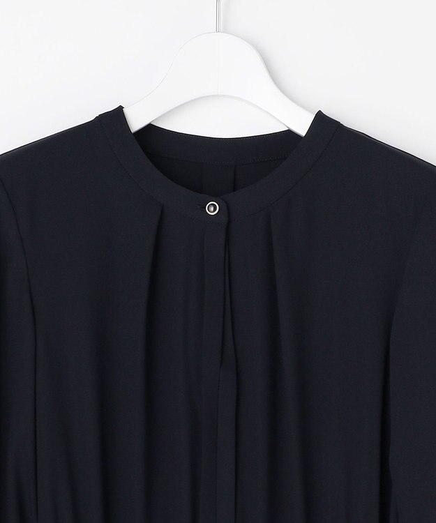 ANY SIS ノーブルプリーツ ワンピース ネイビー