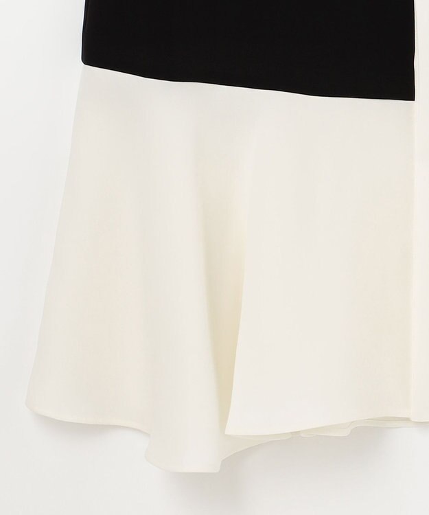 GRACE CONTINENTAL カラーブロックシャツドレス ブラック