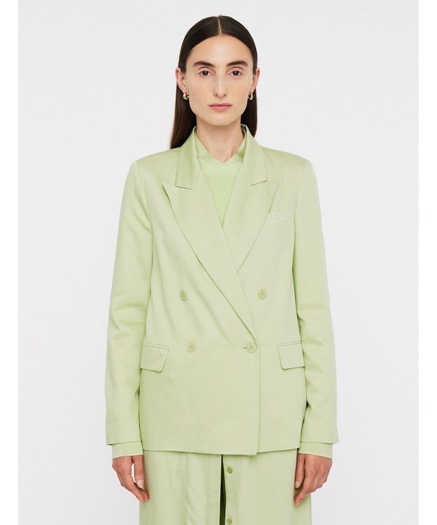 JOSEPH ソフトビスコーステーラリング　ダブルブレステッドジャケット Matcha