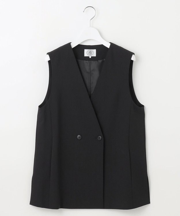 J.PRESS LADIES 【洗える・吸水速乾・接触冷感・セットアップ対応】Light ジョーゼット ジレ ブラック系