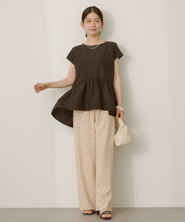 AMERICAN HOLIC ペプラムノースリーブブラウス【WEB限定カラー有り】 Black