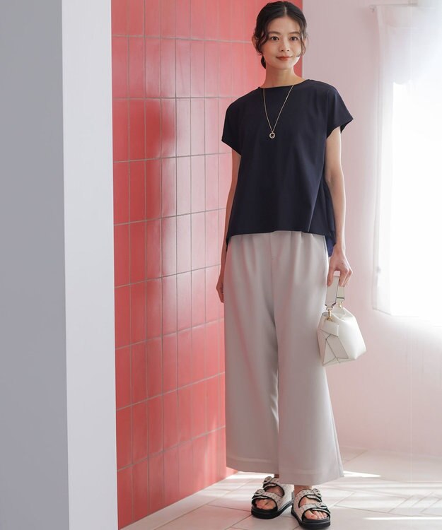 組曲 シュットクロスワイド パンツ サンドベージュ系