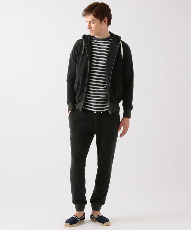 JOSEPH ABBOUD MOUNTAIN 【SPACE】OGリネンボーダー Tシャツ ネイビー系2