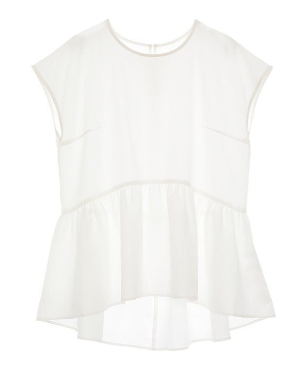 AMERICAN HOLIC ペプラムノースリーブブラウス【WEB限定カラー有り】 Off White