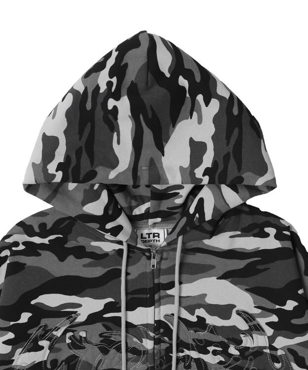 WEGO 【ユニセックス着用ITEM/MLサイズ展開】カモフラグラフィックZIPパーカー 柄2