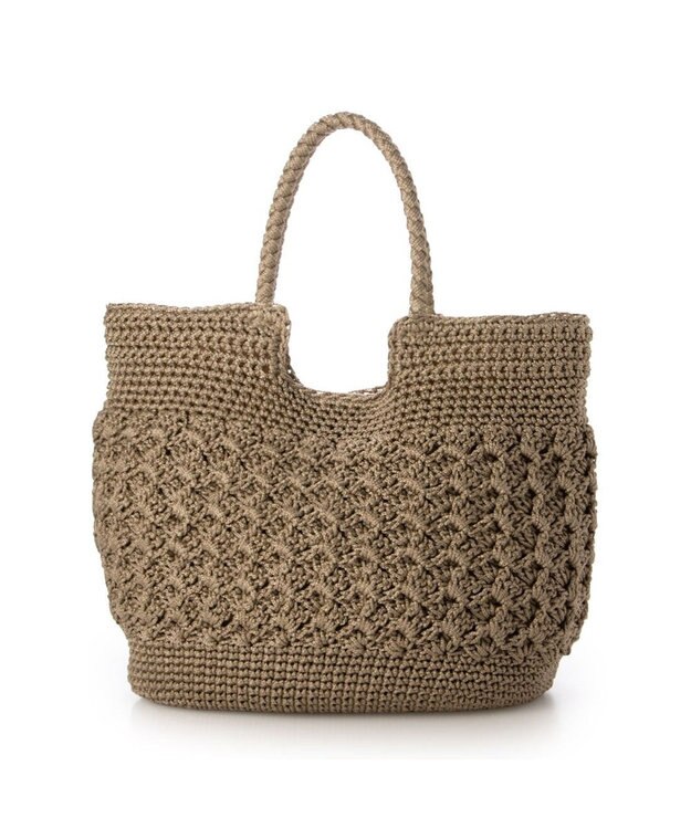 UNBILLION カシュカシュ cachecache / 柄編みベーシックトート カゴバッグ オーク