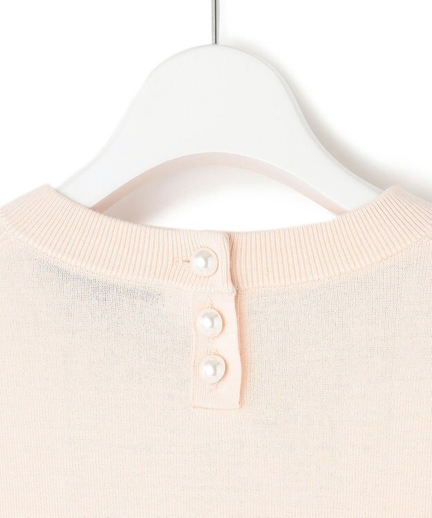 23区 ウールブレンド バック パール ニット ピンク系