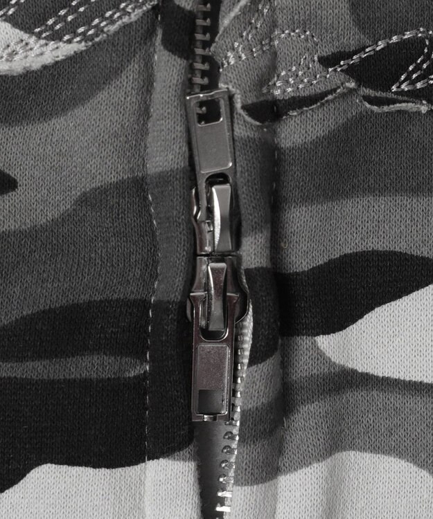 WEGO 【ユニセックス着用ITEM/MLサイズ展開】カモフラグラフィックZIPパーカー 柄2