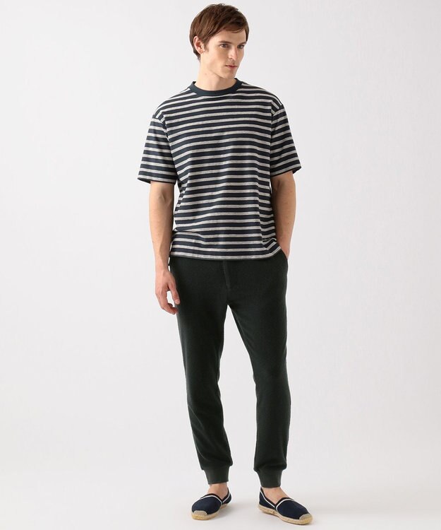 JOSEPH ABBOUD MOUNTAIN 【SPACE】OGリネンボーダー Tシャツ ネイビー系2