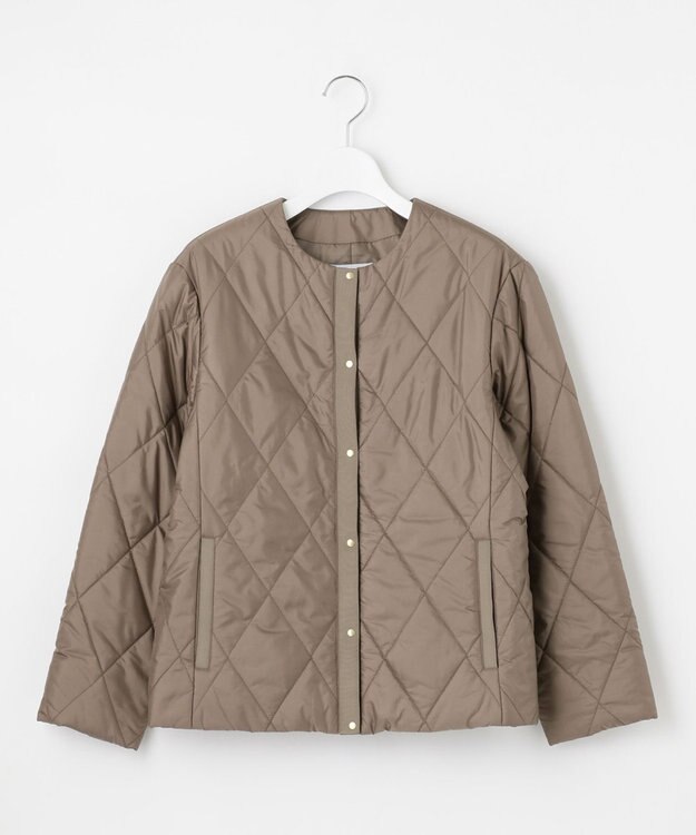 J.PRESS LADIES 高密度タフタ キルティング ショート コート ブラウン系