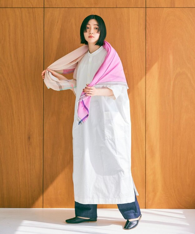 WHITE MAILS 【Kanocoコラボ】ビッグシルエット ワンピース＜洗える・抗菌・消臭・速乾・UVケア＞ オフホワイト