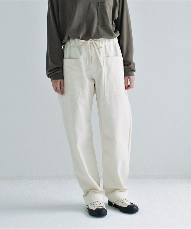 WHITE MAILS 【UNISEX】DENIM イージーパンツ オフホワイト