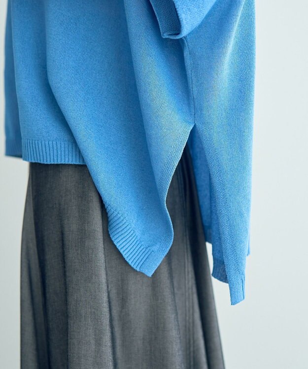 YECCA VECCA ペーパーヤーンルーズニット Blue