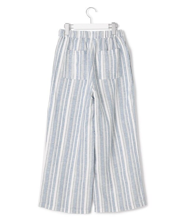 J.PRESS YORK STREET 【WOMEN】コットンリネン　ワイドパンツ ブルー系1