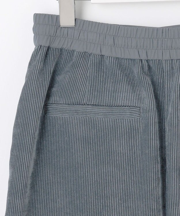 自由区 L 【17号サイズまで展開・SHIHOさん着用】ソフトコーデュロイ スカート ダルブルー