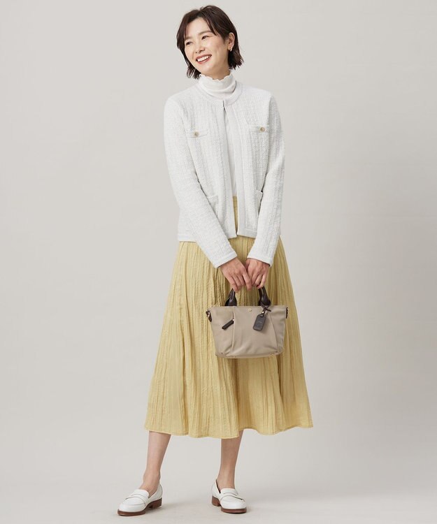 J.PRESS LADIES S カシミヤシルクリブタートル カットソー アイボリー系