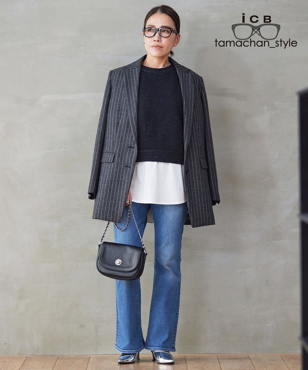 ICB 【ICB×tamachan_style コラボ】ラメスウェット ブラックラメ系