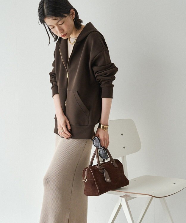 russet スエード2WAYミニボストンバッグ(CE-1570-WEB) D.Brown