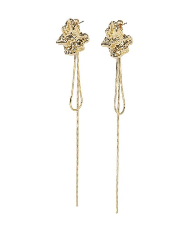 YECCA VECCA ニュアンスメタルチェーンピアス Gold