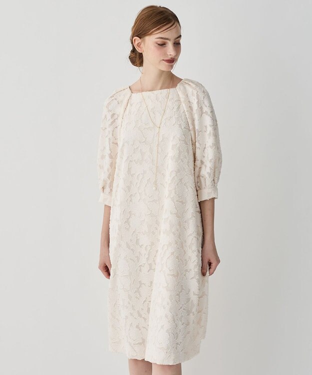 23区 【APPLAUDIR】シュエットジャカード ドレス ベージュ系