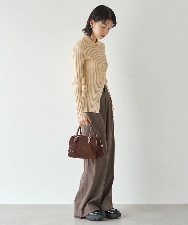 russet スエード2WAYミニボストンバッグ(CE-1570-WEB) D.Brown