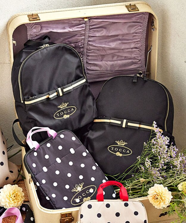 TOCCA BAMBINI 【WEB限定】BICOLOR RIBBON RUCKSACK S リュックサック S ブラック系