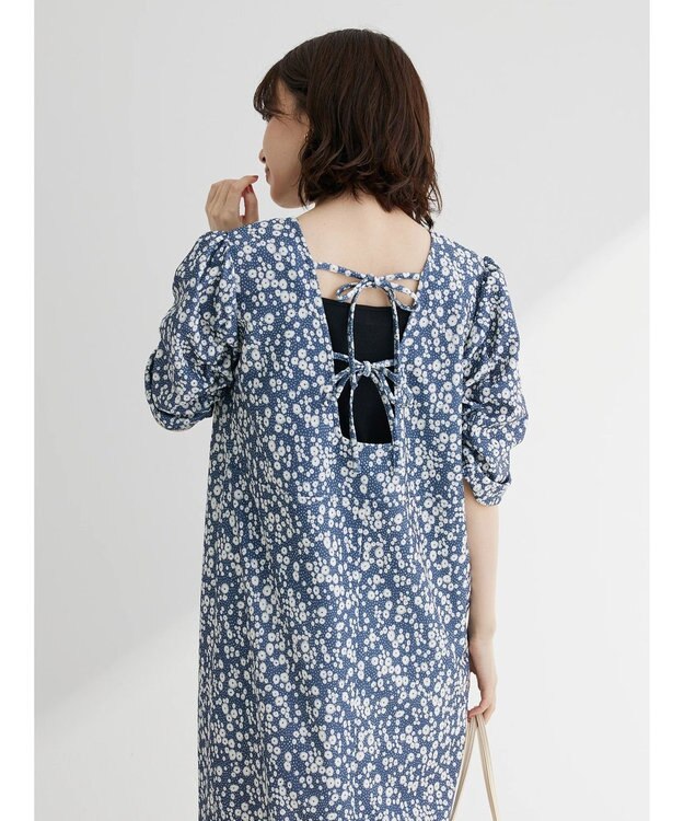 Green Parks ・ＲＡＹ　ＣＡＳＳＩＮ　フラワーｐｔナローワンピース Blue