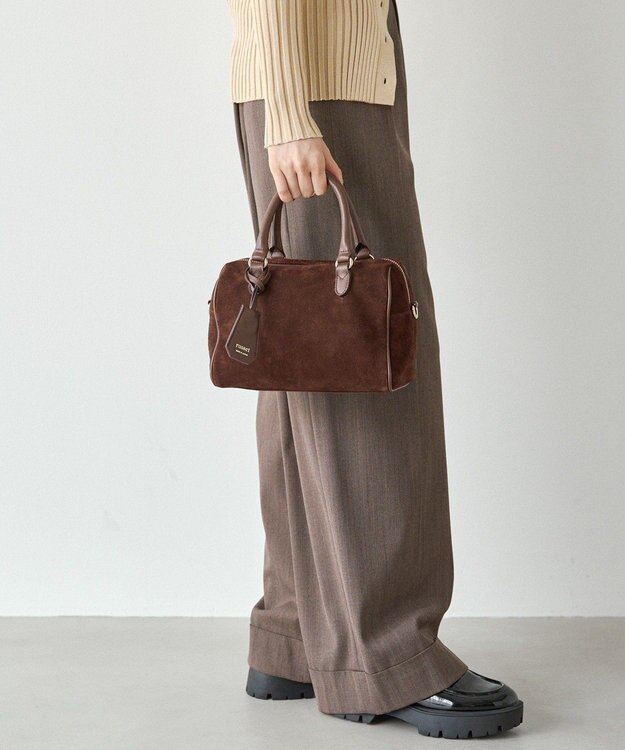russet スエード2WAYミニボストンバッグ(CE-1570-WEB) D.Brown