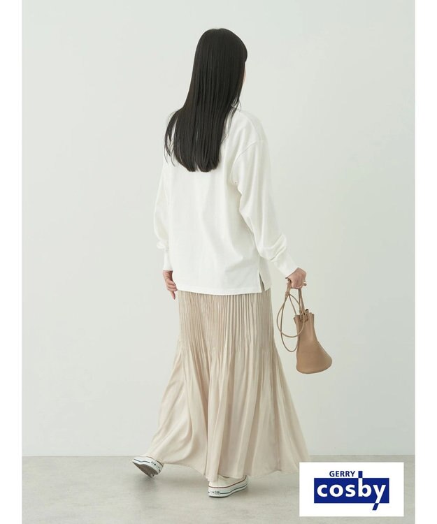 earth music&ecology Ｃｏｓｂｙ×ｅａｒｔｈ　ベアープリントロングＴシャツ Off White