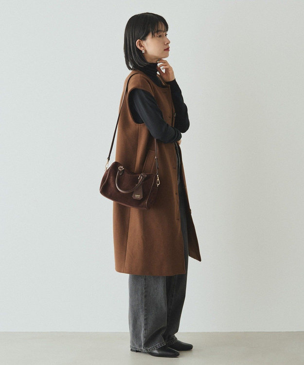 russet スエード2WAYミニボストンバッグ(CE-1570-WEB) D.Brown