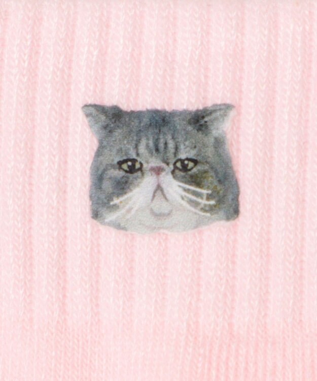 WEGO アニマルプリントショートソックス ライトピンク