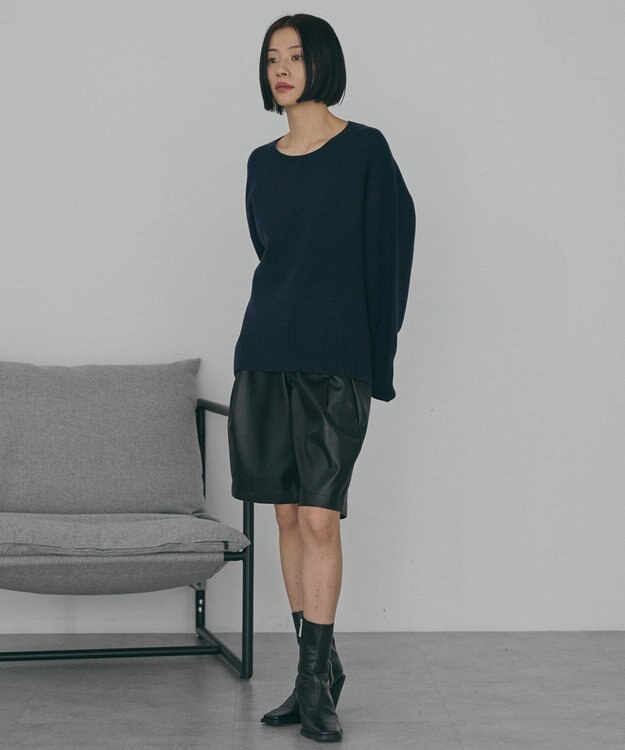 AMERICAN HOLIC バイパチ前振りニットプルオーバー Navy