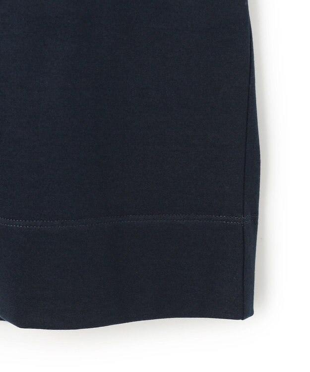 BEIGE， TORENIA / レザーポケットコットンクルーネックTシャツ Navy×Camel