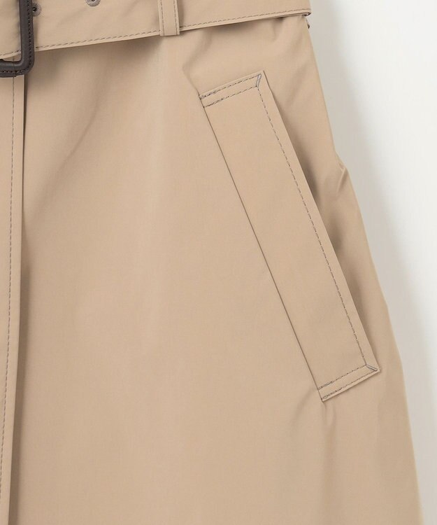 J.PRESS LADIES 【洗える・撥水】Reポリアーティローザ シングル トレンチコート ブラウン系