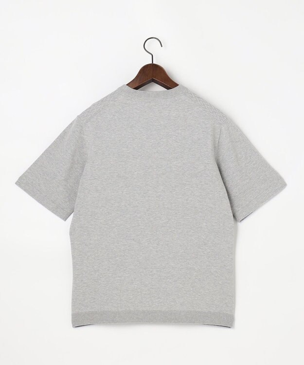 JOSEPH ABBOUD 【サステイナブル・オーガニックコットン使用】オーガニッククール ニット Tシャツ ライトグレー系
