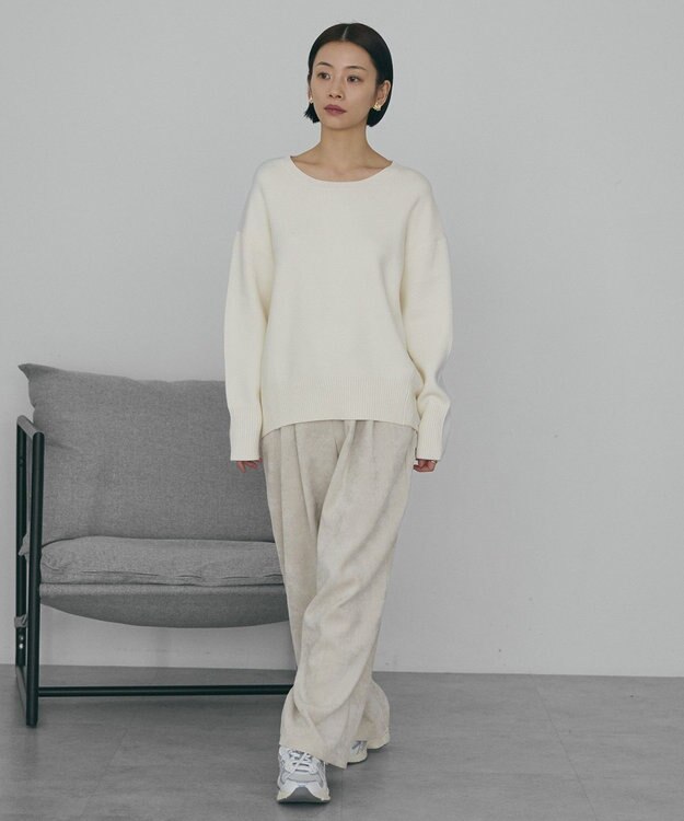 AMERICAN HOLIC バイパチ前振りニットプルオーバー Ivory