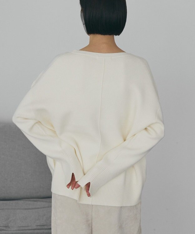 AMERICAN HOLIC バイパチ前振りニットプルオーバー Ivory