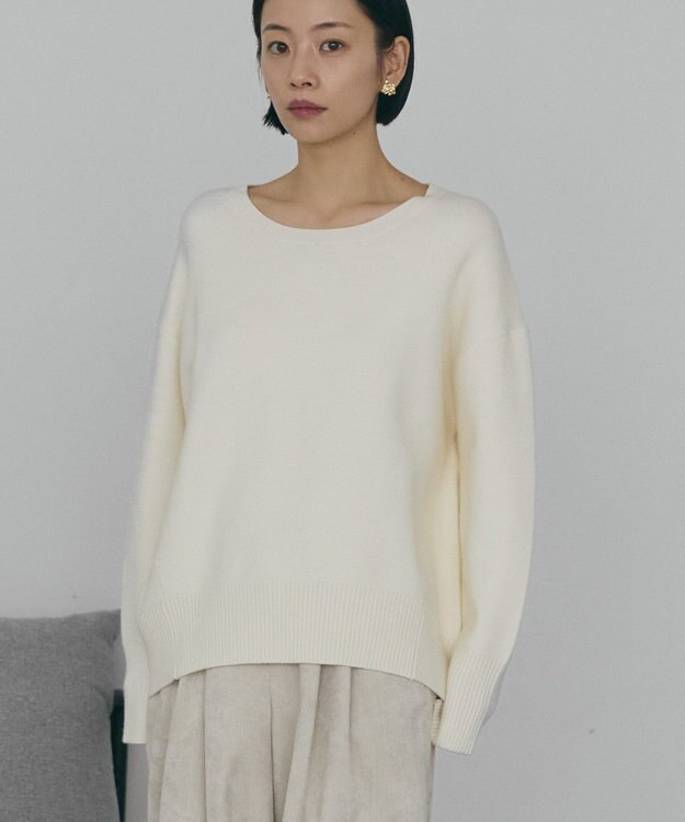AMERICAN HOLIC バイパチ前振りニットプルオーバー Ivory