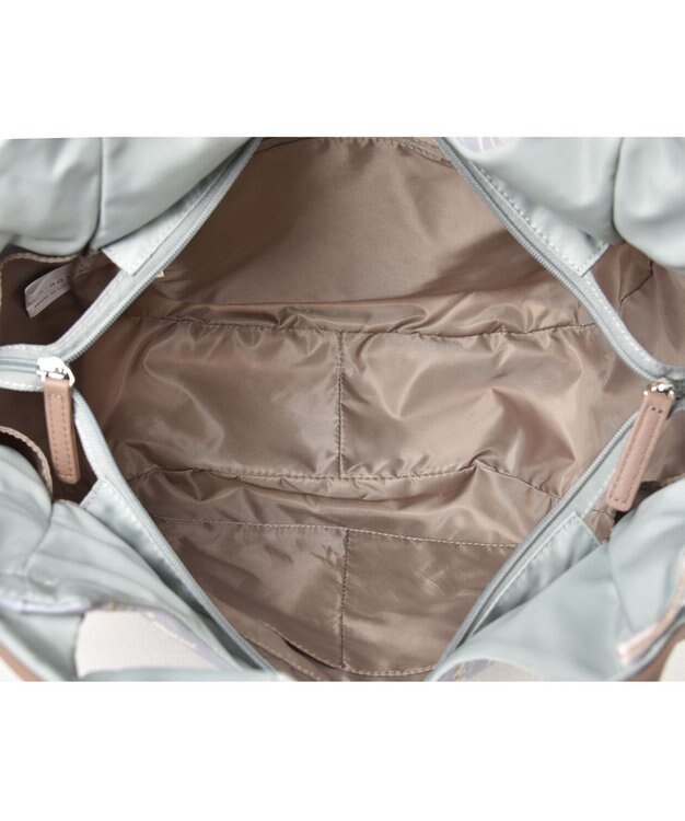 Y'SACCS バードプリントバルーントート Mサイズ グレー